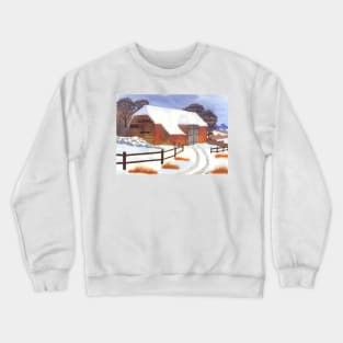 Barn in Snow Crewneck Sweatshirt